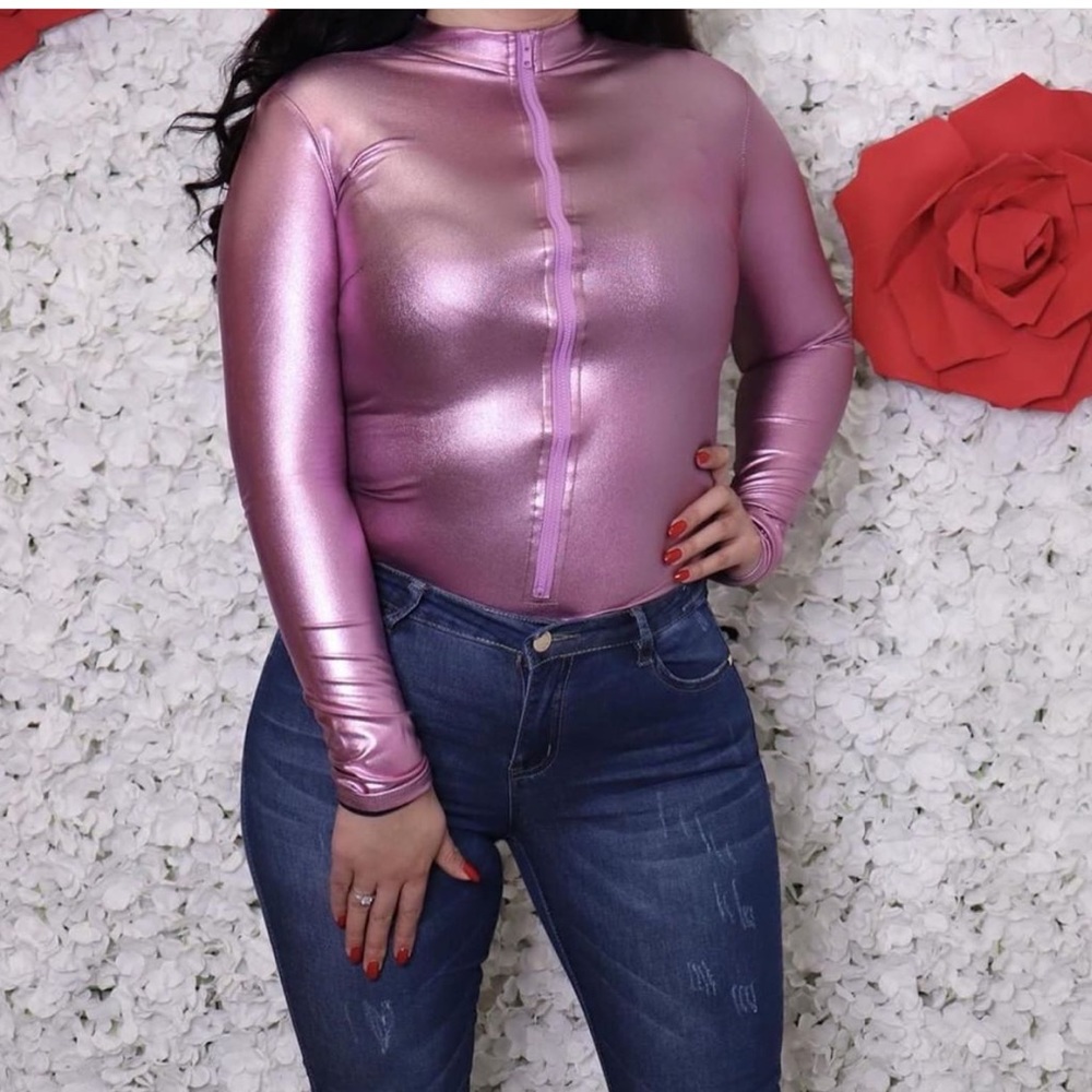 Metallic body suit